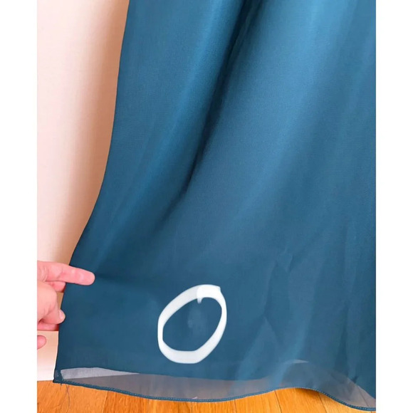 Sorella Vita NWT Notched Neckline Bridesmaid Dress Evening Gown Prom Size 10 - Picture 9 of 11